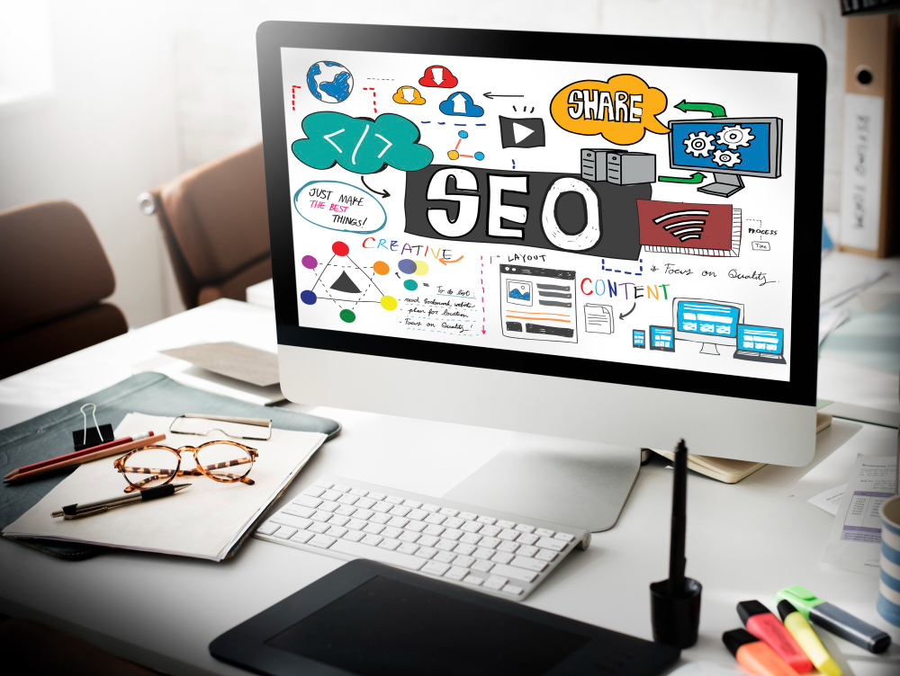 seo on a computer screen