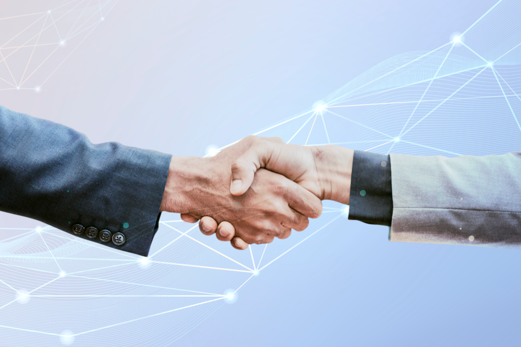 two people shaking hands