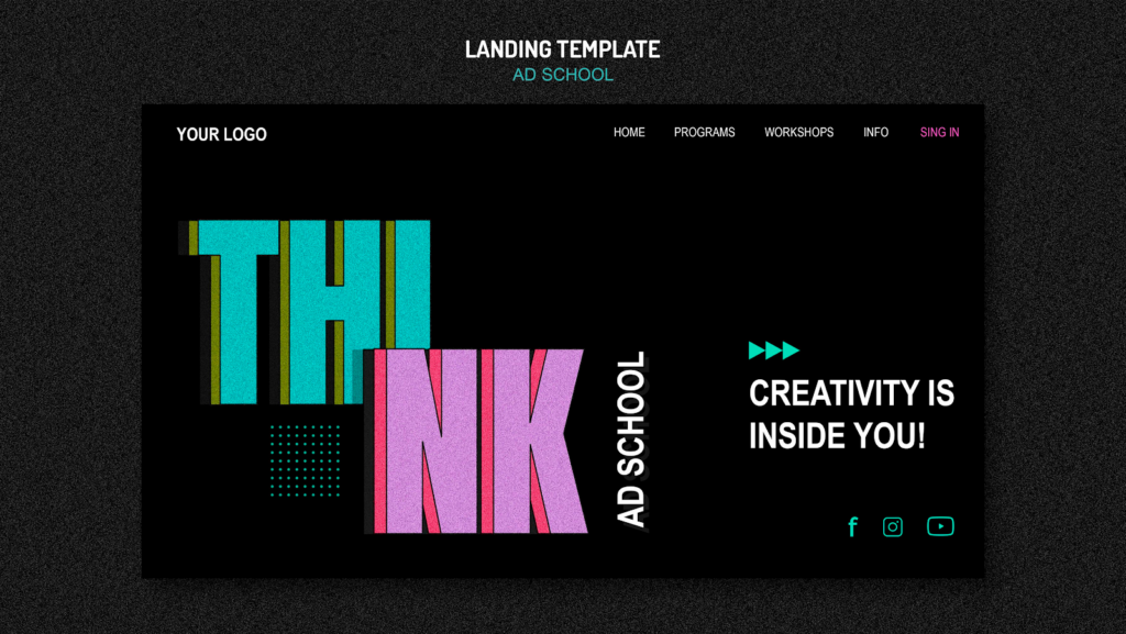 Landing page template