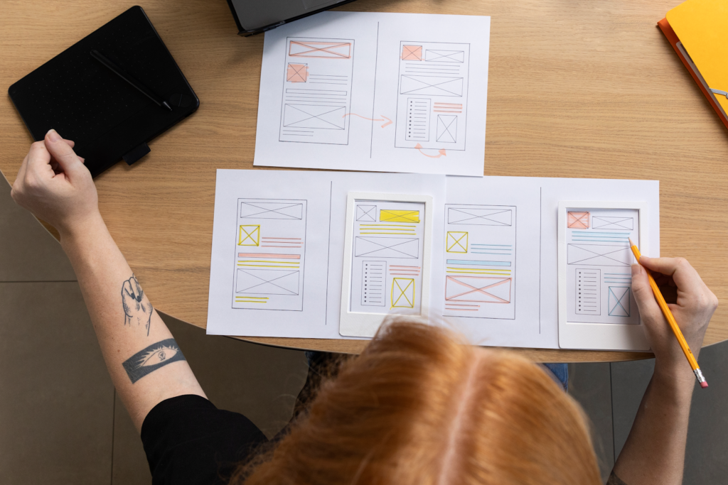 person looking at a paper